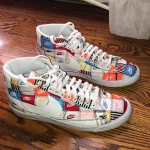 Men’s size 10.5 Nike patchwork shoes